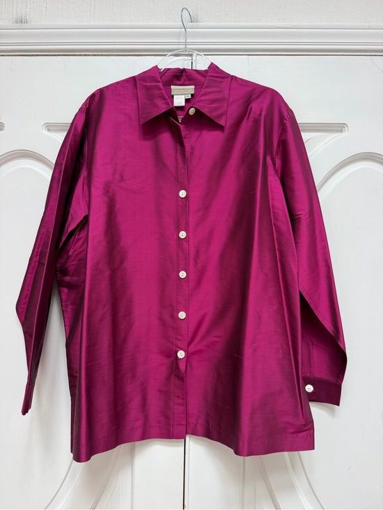 Coldwater Creek Tops - Coldwater Creek Silk Blouse in Deep Magenta 2X